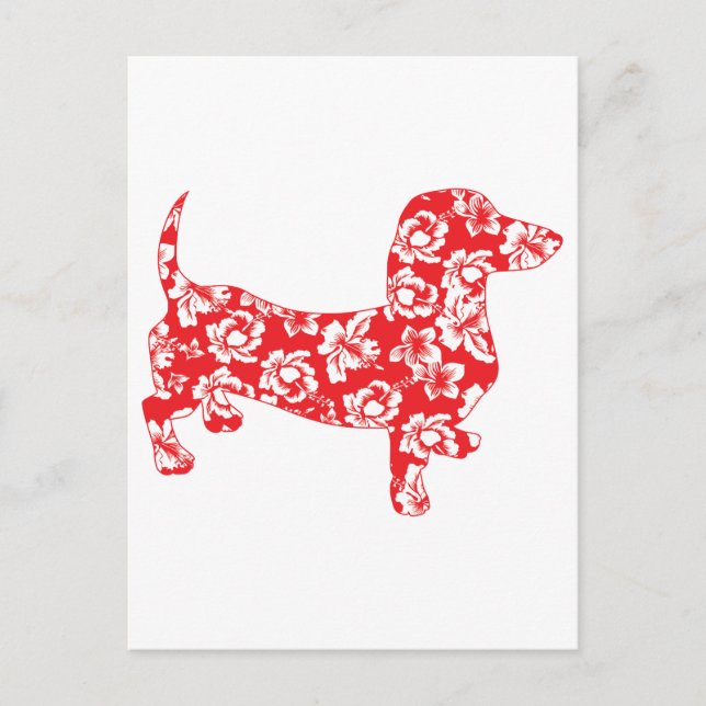 Carte Postale Aloha Doxie Dachshund (Devant)