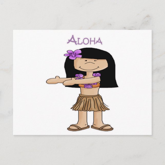 Carte Postale Aloha Girl (Devant)