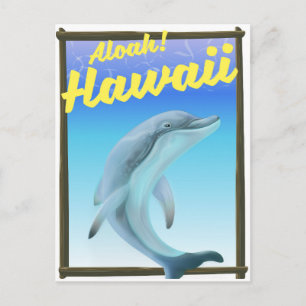 Carte Postale Aloha ! Hawaï ! Affiche de voyage dauphin