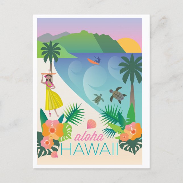 Carte postale Aloha Hawaii (Devant)