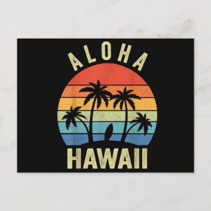 Carte Postale Aloha Hawaii Chemise Hawaïenne Île Palmiers Plage