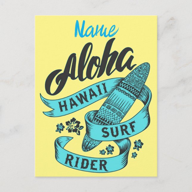 Carte Postale Aloha Hawaii Surf Rider Thunder_Cove (Devant)