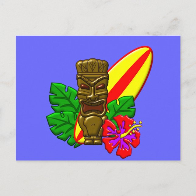 Carte Postale Aloha Hawaii Surfer (Devant)