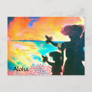 Carte postale Aloha Hawaiian Hula