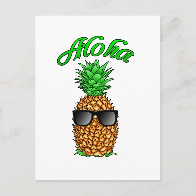 Carte Postale Aloha Hawaiian Pineapple (Devant)