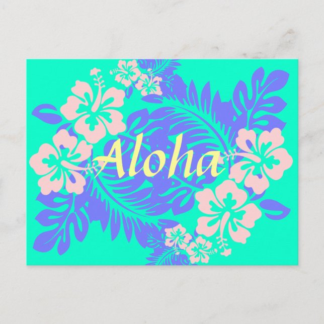 Carte postale Aloha hibiscus (Devant)