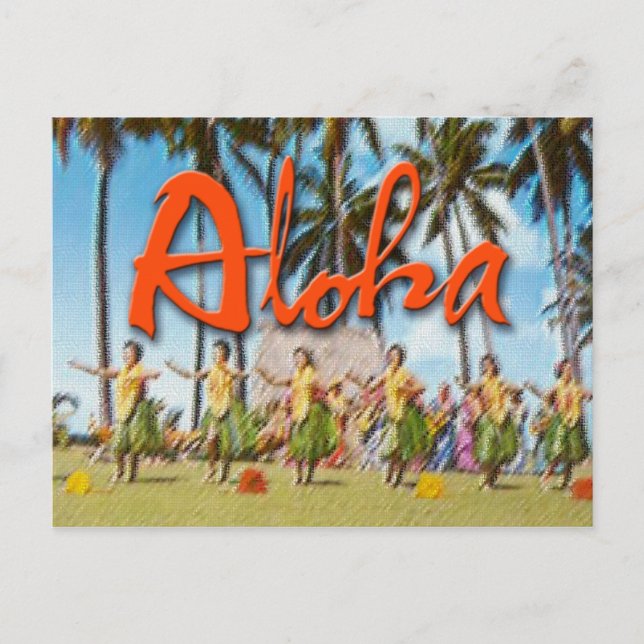 Carte Postale Aloha Hula (Devant)