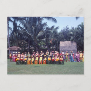 Carte Postale Aloha Hula Hawaiian Dancers Tourisme