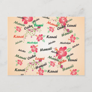 Carte Postale aloha, kauai, hawaii, oahu, maui, arrière - plan l