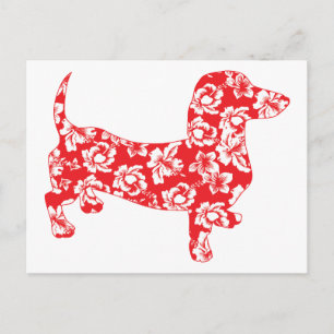 Carte Postale Aloha Red Doxies