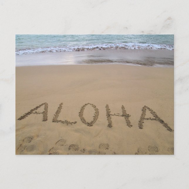 Carte Postale Aloha sur la plage (Devant)