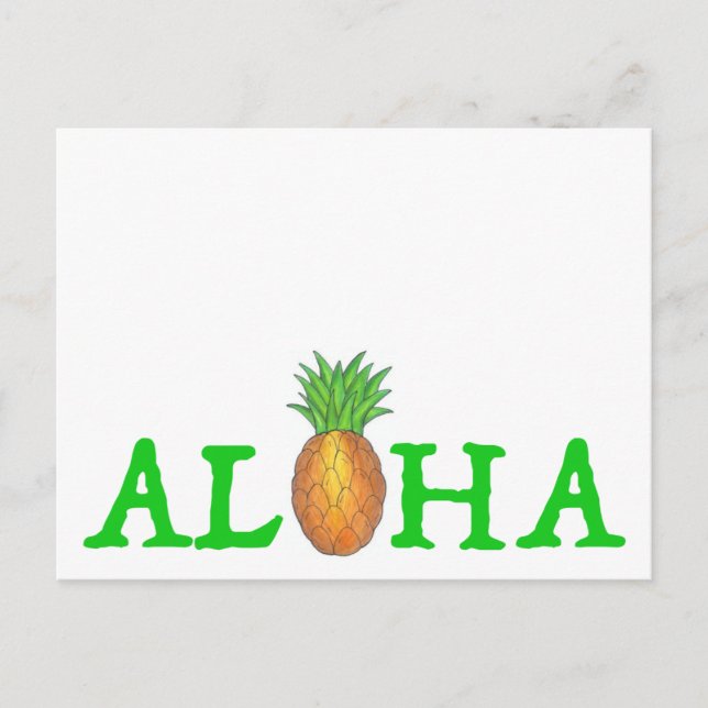 Carte Postale ALOHA Tropical Island Hawaiian Pineapple Hawaii (Devant)