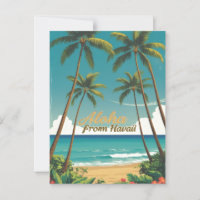 Aloha Voyage Hawaïen De Style vintage De Hawaii