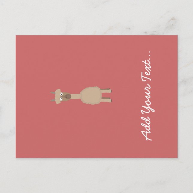 Carte Postale Alpaca Brown (Devant)