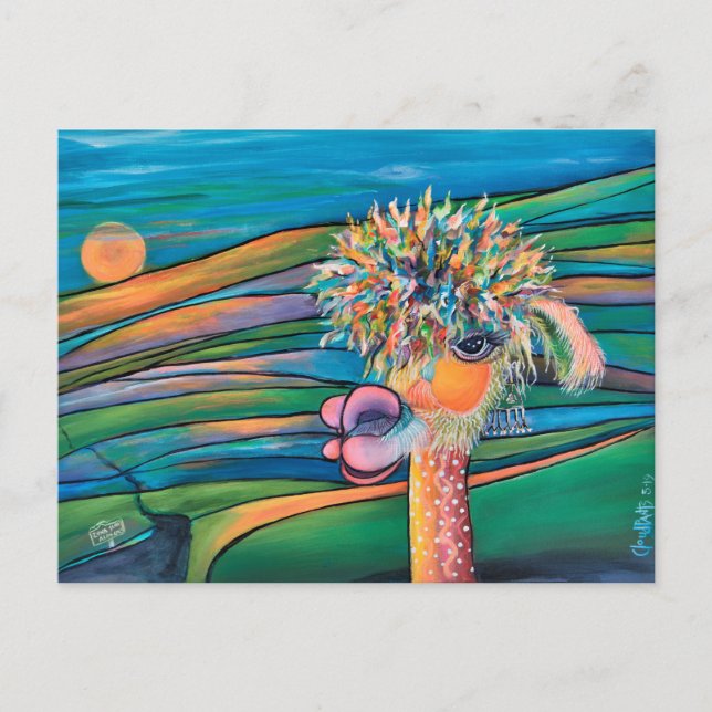 Carte postale Alpaca Kathleen (Devant)