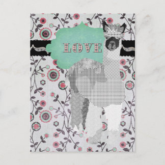 Carte postale Alpaca Love Floral
