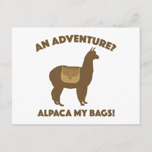 Carte Postale Alpaca Mes Sacs