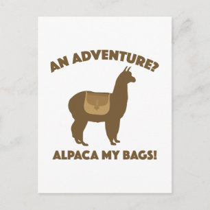 Carte Postale Alpaca Mes Sacs