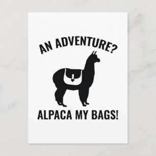 Carte Postale Alpaca Mes Sacs