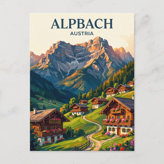 Carte Postale Alpbach Autriche (Devant)