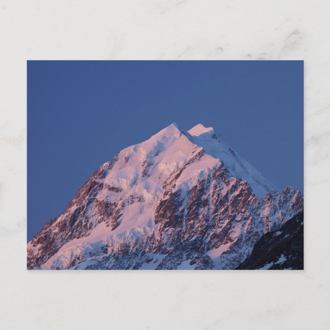 Carte Postale Alpenglow sur le mont Aoraki Cook, Mackenzie 2 (Devant)