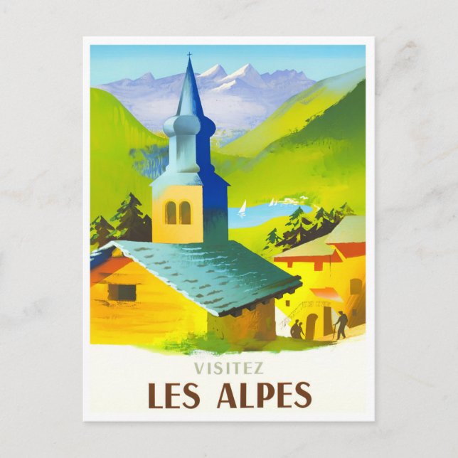 Carte Postale Alpes France voyage vintage (Devant)