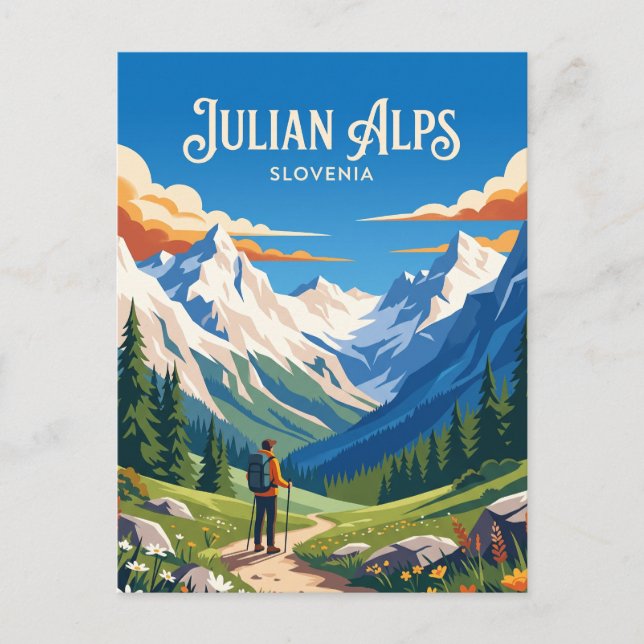 Carte Postale Alpes juliennes Slovénie (Devant)
