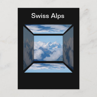 Carte Postale Alpes suisses avec nuages par Celeste Sheffey