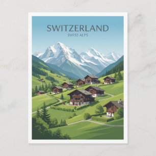 Carte Postale Alpes suisses Grindelwald Suisse Voyage Souvenir