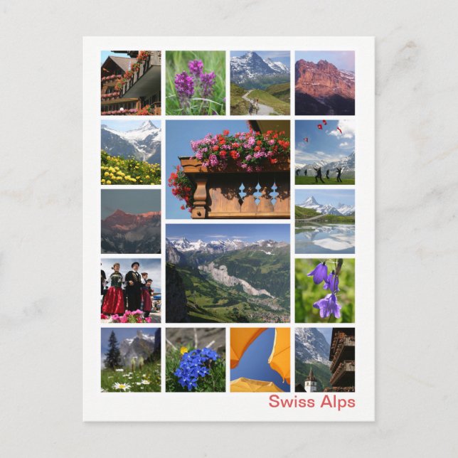 Carte Postale Alpes suisses multi-image 2 (Devant)