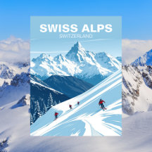 Alpes suisses Ski, Suisse Voyage Vintage