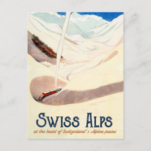 Carte Postale Alpes suisses, Vintage voyage