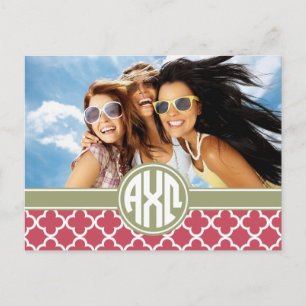 Carte Postale Alpha Chi Omega   Monogramme et photo