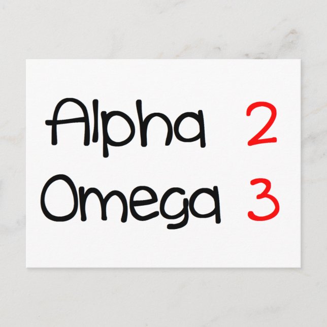 Carte Postale alpha omega (Devant)