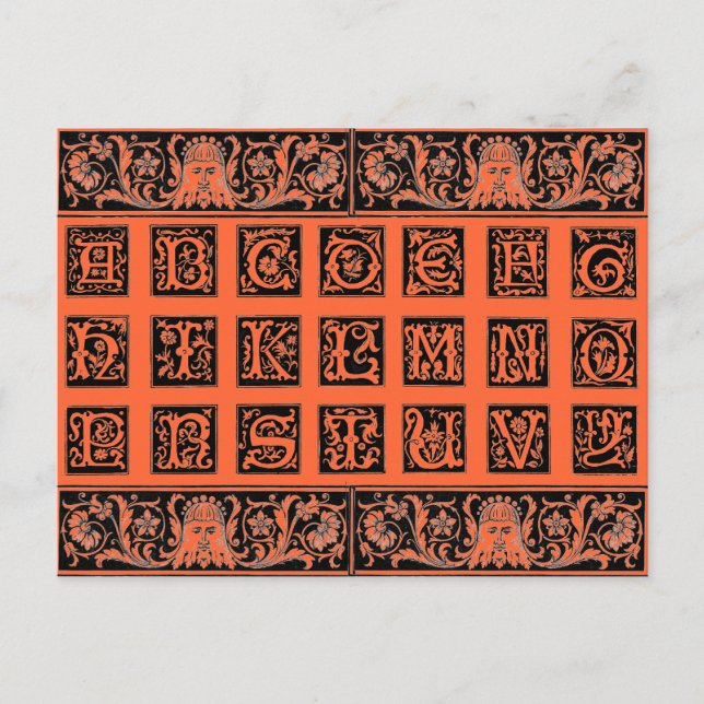 Carte postale Alphabet (Devant)
