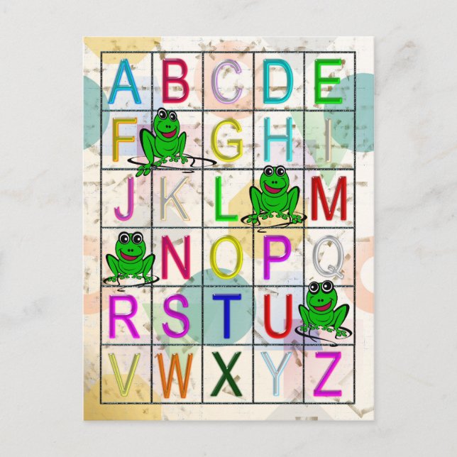 Carte Postale Alphabet (Devant)