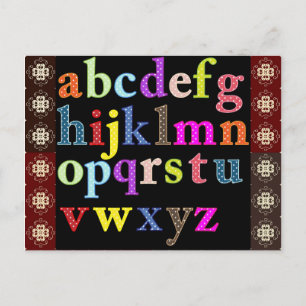 Carte Postale Alphabet