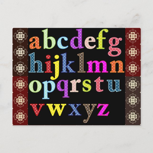 Carte Postale Alphabet (Devant)