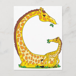 Carte Postale alphabet animal G