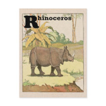 Alphabet animalier Rhinocéros