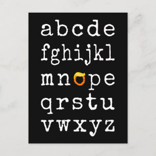 Carte Postale Alphabet anti-Trump - Nope V