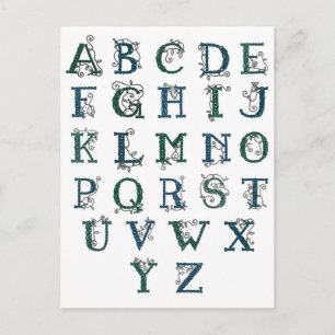 Carte postale Alphabet celtique