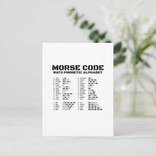 Carte Postale Alphabet phonétique de l'OTAN Code Morse