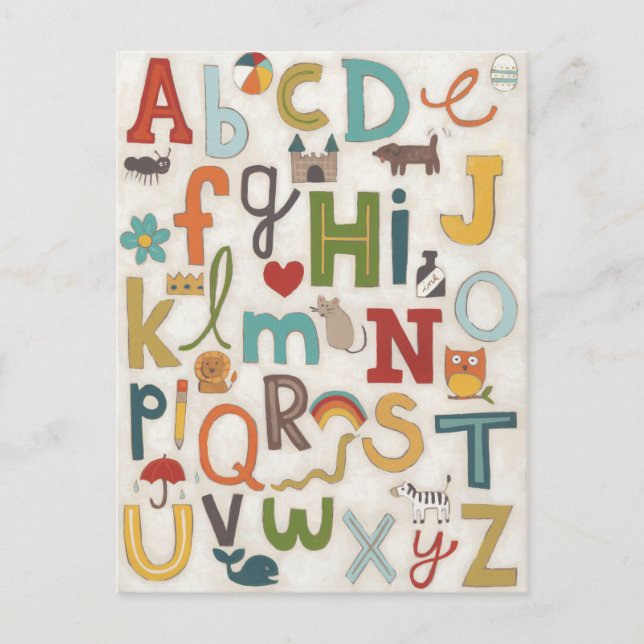 Carte Postale Alphabet Soup (Devant)