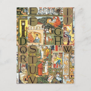 Carte Postale Alphabet vintage