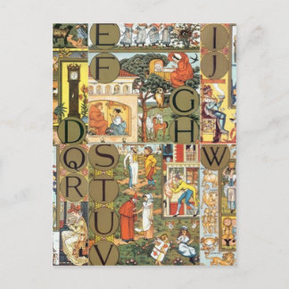 Carte Postale Alphabet vintage