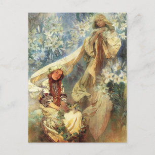 Carte Postale Alphonse Madonna of the Lilie Postcard