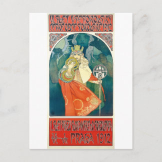 Carte Postale Alphonse Mucha  6e Festival Sokol, 1912