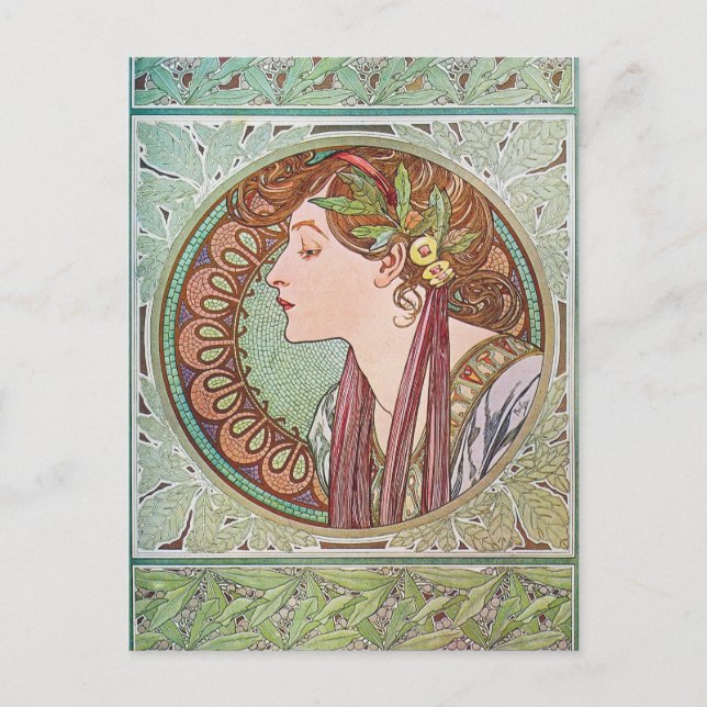 Carte Postale Alphonse Mucha Goddess Art (Devant)
