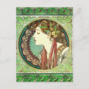 Carte postale Alphonse Mucha Laurel